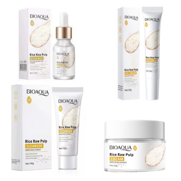KIT FACIAL ARROZ BIOAQUA 4 PRODUCTOS