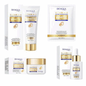 KIT FACIAL WHITE VITAMINA C BIOAQUA 4 PRODUCTOS