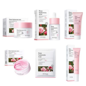 KIT FACIAL ROSAS Y ÁCIDO HIALURONICO BIOAQUA 6 PRODUCTOS