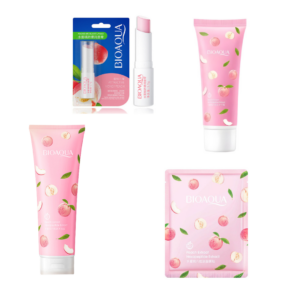KIT FACIAL Y CORPORAL PEACH BIOAQUA 4 PRODUCTOS