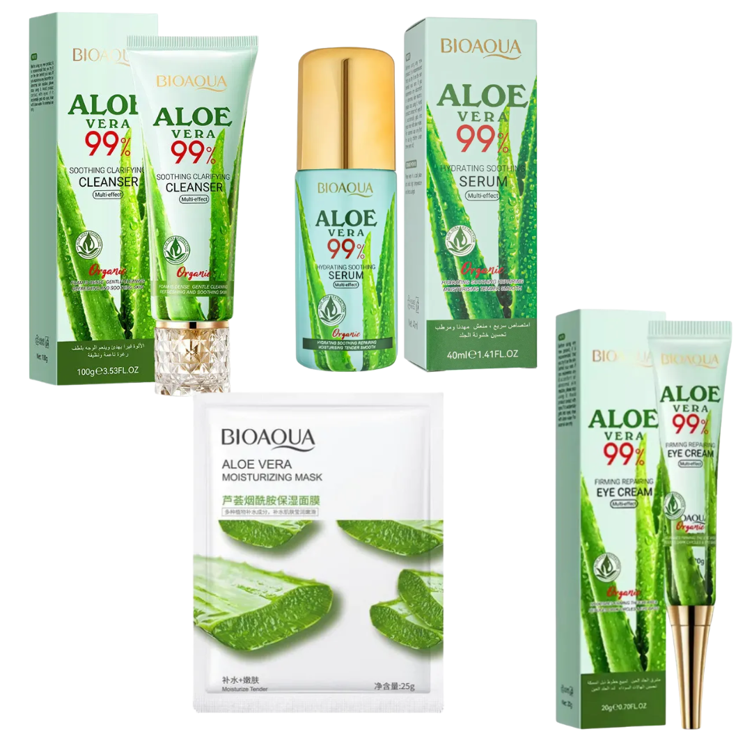 KIT FACIAL ALOE VERA BIOAQUA 4 PRODUCTOS