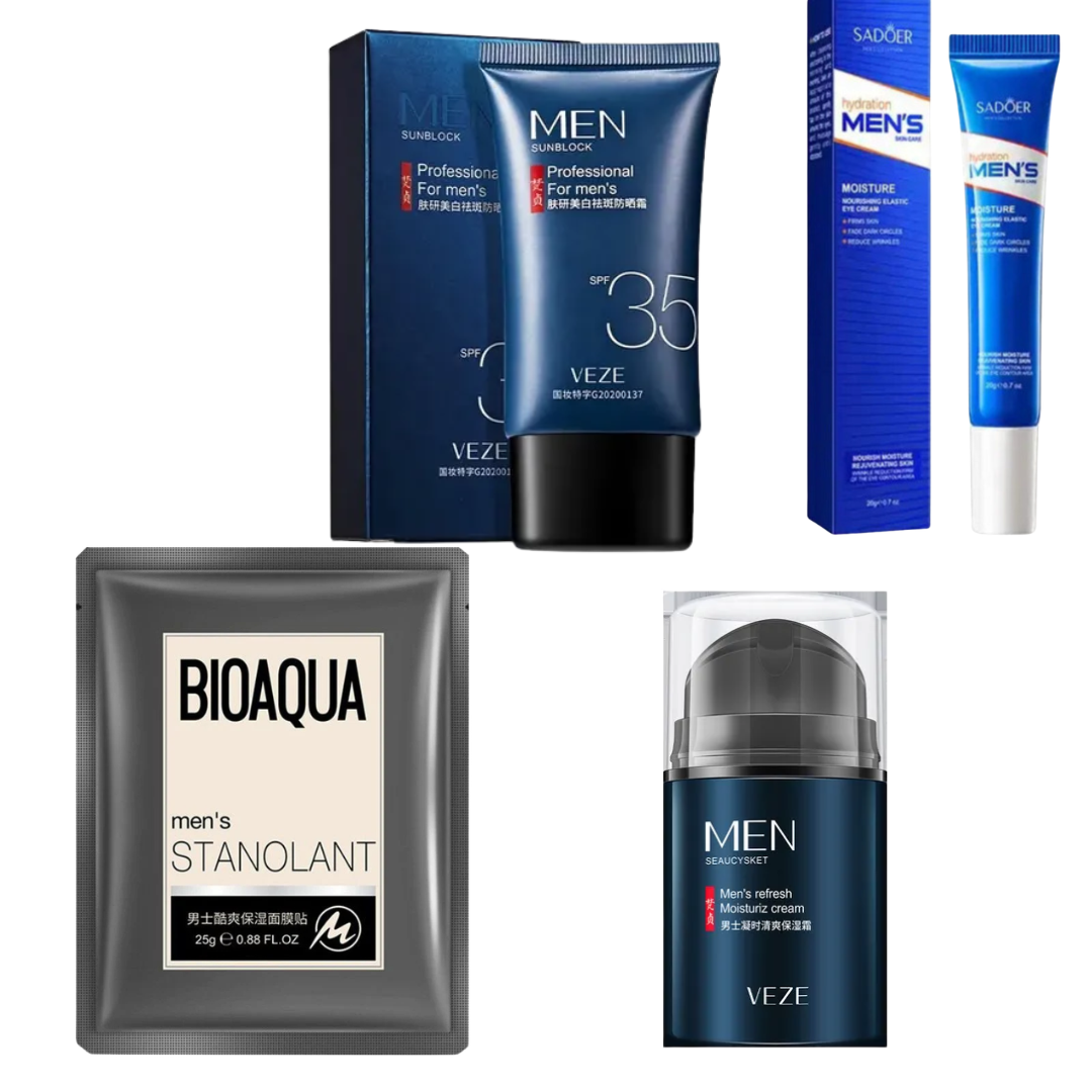 KIT FACIAL HOMBRE SADOER CONTENIDO 4 PRODUCTOS