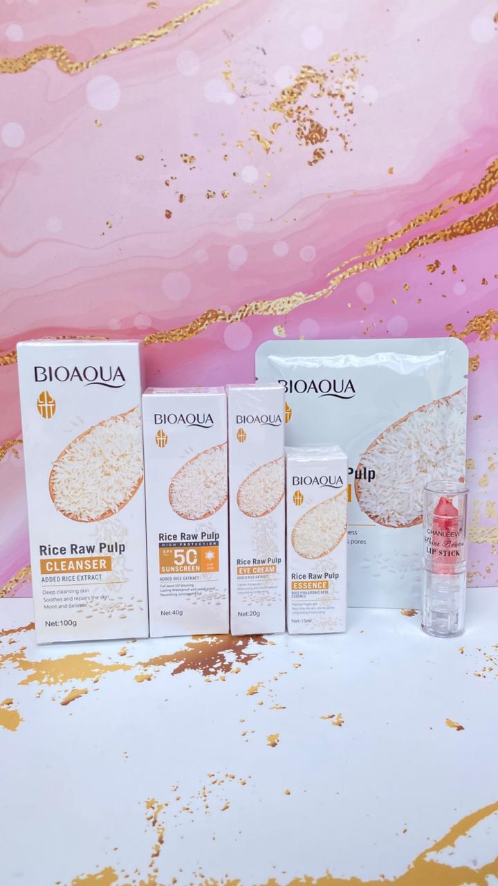 KIT FACIAL REGALO ARROZ BIOAQUA 6 PRODUCTOS - Image 3