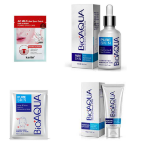 KIT FACIAL ANTIACNÉ BIOAQUA 4 PRODUCTOS
