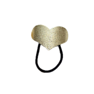 MOÑA CAUCHO CORAZÓN PARA EL CABELLO