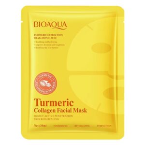 MASCARILLA FACIAL DE COLÁGENO CÚRCUMA Y ÁCIDO HIALURÓNICO 30ML