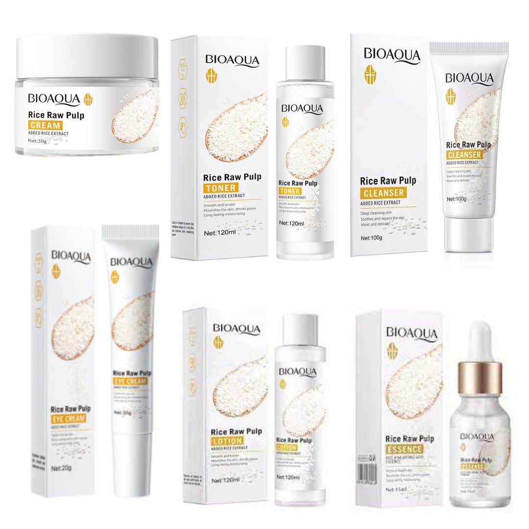 KIT FACIAL ARROZ BIOAQUA 6 PRODUCTOS