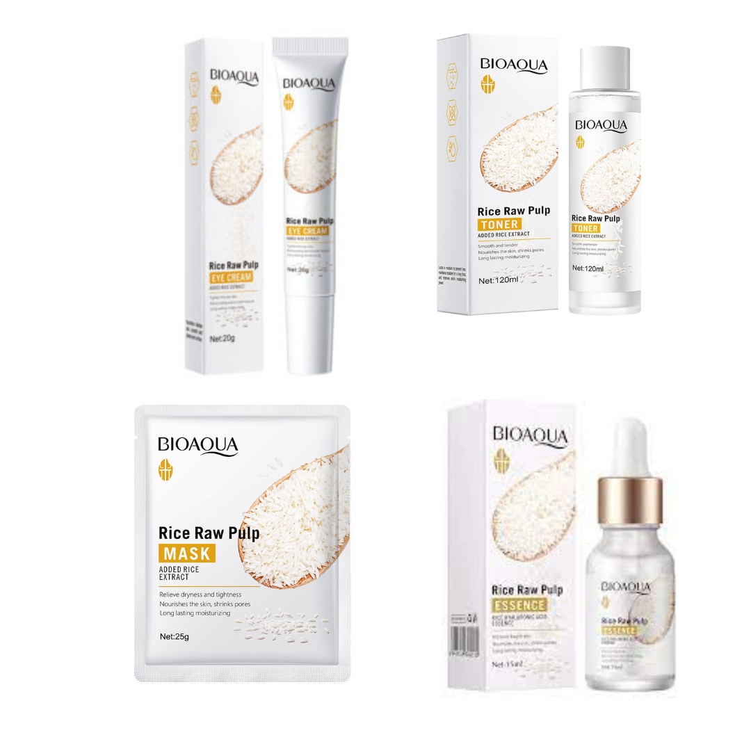KIT FACIAL ARROZ BIOAQUA 4 PRODUCTOS